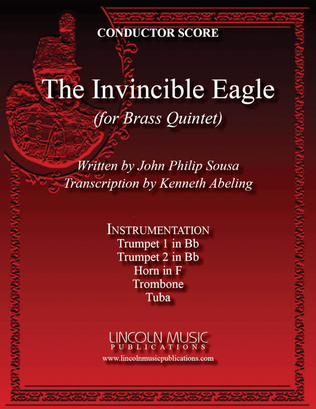 Book cover for March - The Invincible Eagle (for Brass Quintet)