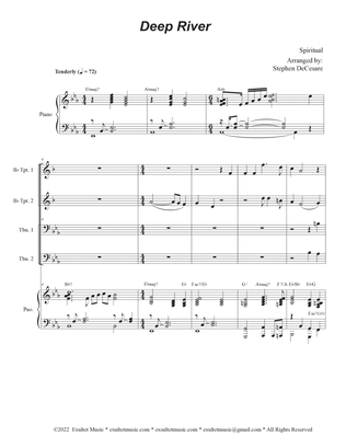 Book cover for Deep River (Brass Quartet and Piano - Alternate Version)