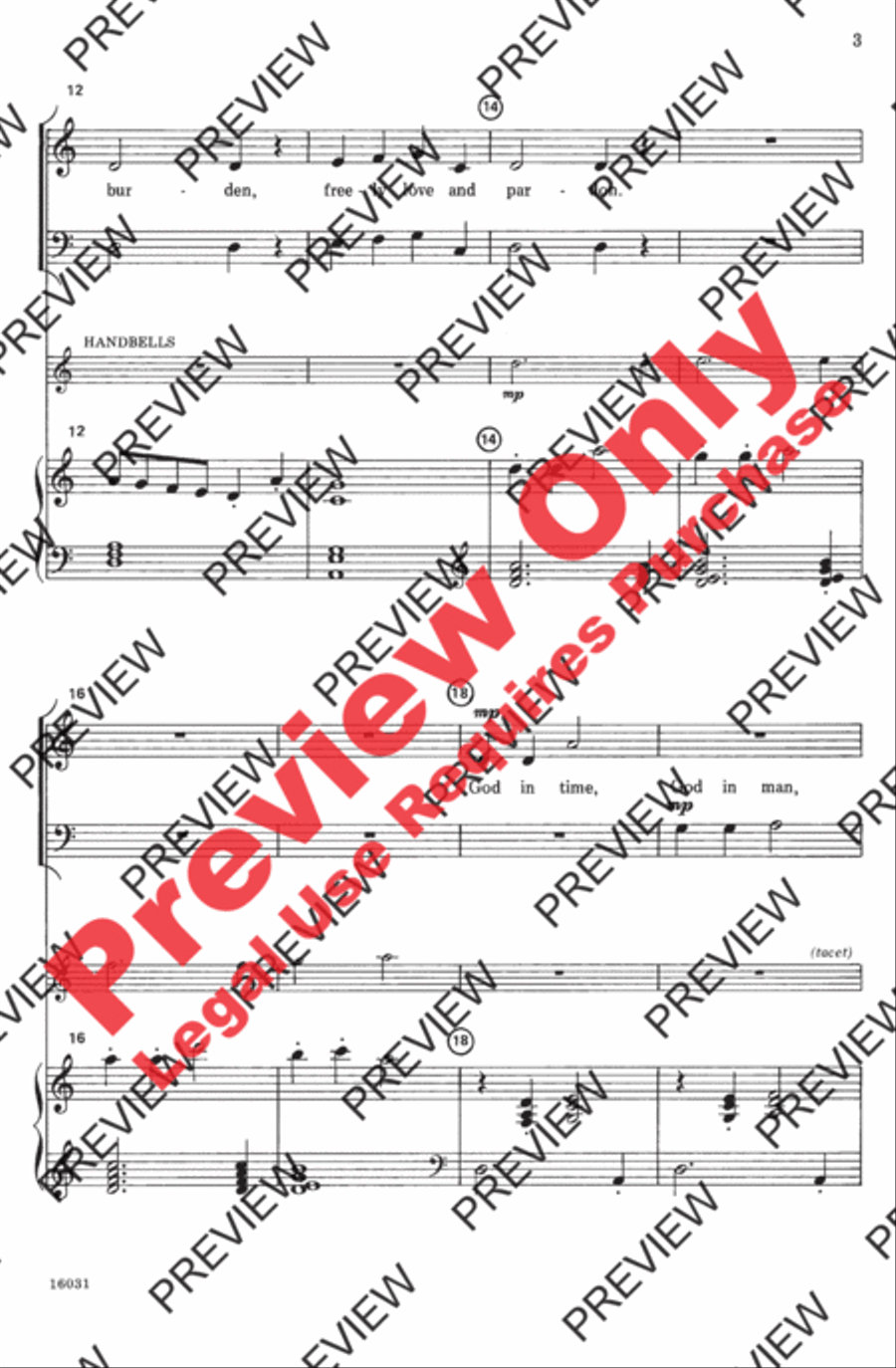 Who Will Make Him Welcome? 4-Part scores gallery preview page 3