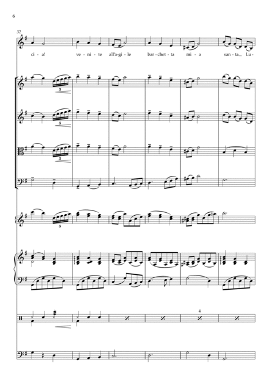 Santa Lucia Large Ensemble scores gallery preview page 6