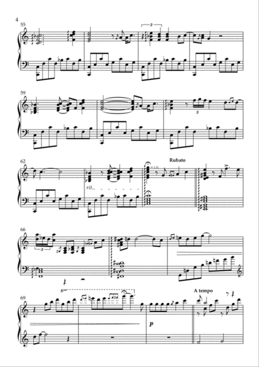 Walking In Memphis Piano Solo scores gallery preview page 4