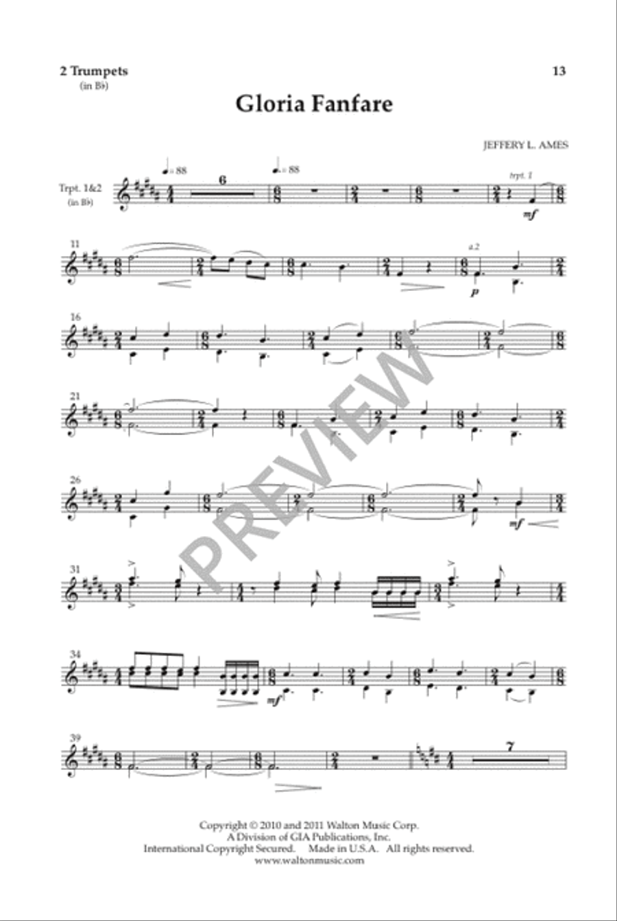 Gloria Fanfare - TTBB Gloria Fanfare - TTBB TTBB scores gallery preview page 14