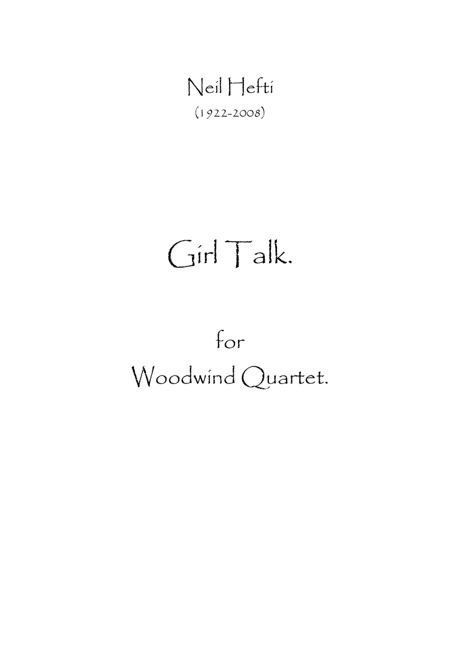 Girl Talk Girl Talk Woodwind Quartet scores gallery preview page 1
