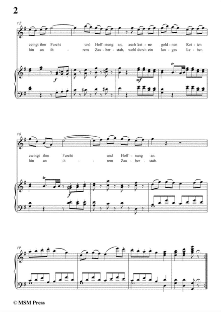 Schubert-Die Fröhlichkeit,in G Major,for Voice&Piano Voice scores gallery preview page 4