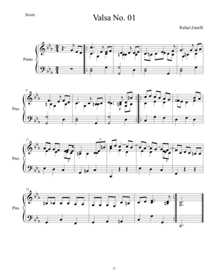 Valsa No. 01 para Piano in Cm