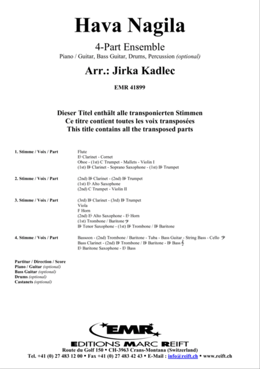 Hava Nagila Bass Guitar scores gallery preview page 2