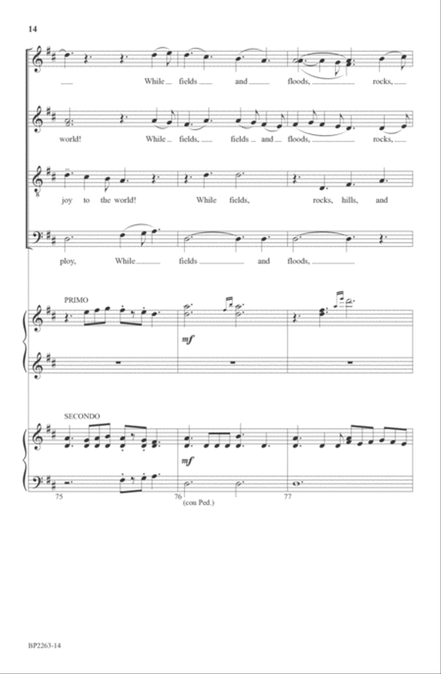 Joy to the World! 4-Part scores gallery preview page 14