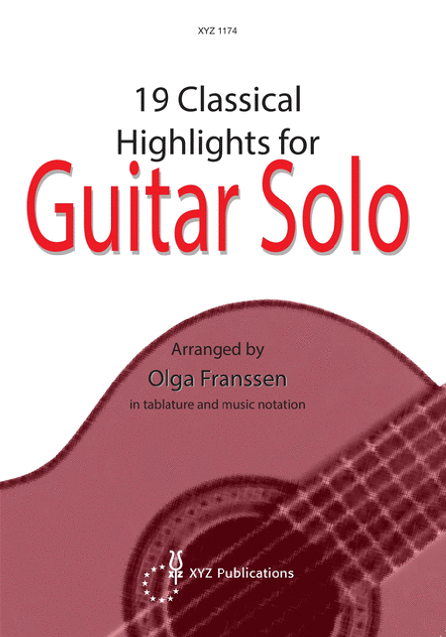 19 Classical Highlights for Guitar Solo Acoustic Guitar scores gallery preview page 1