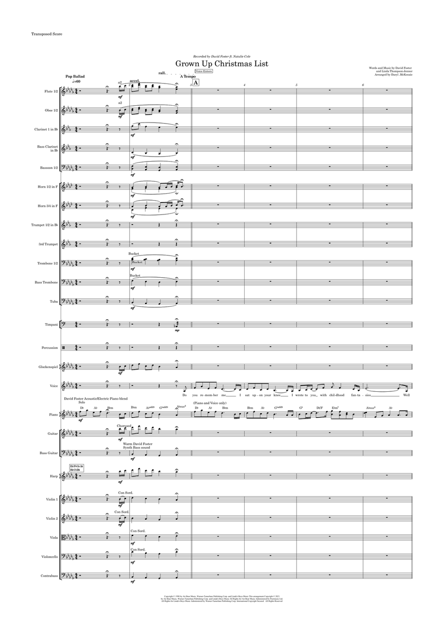 Grown-up Christmas List Full Orchestra scores gallery preview page 1