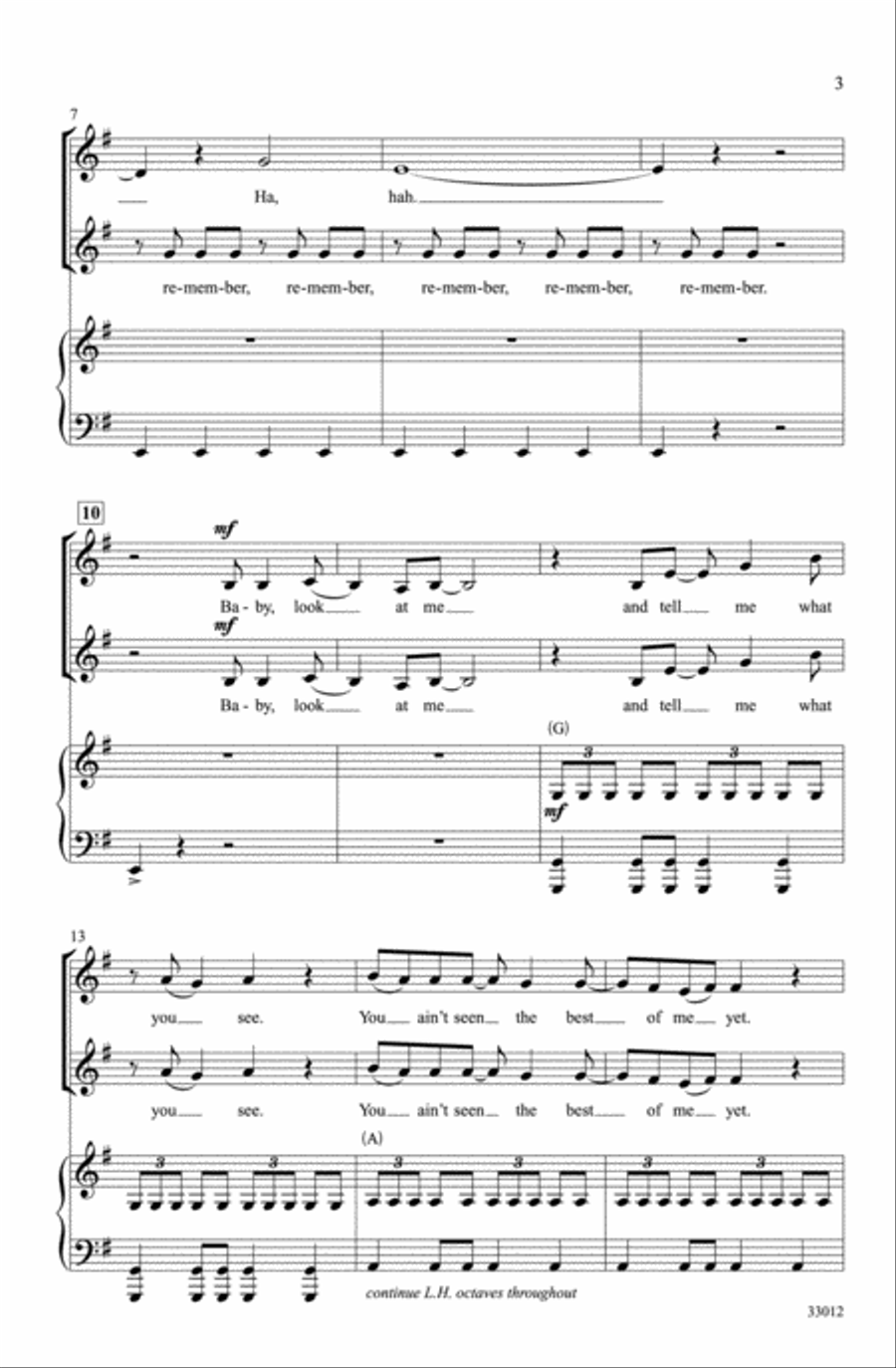 Fame Fame 2-Part scores gallery preview page 3