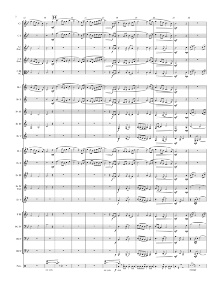 Down by the Salley Gardens - for adaptable quintet Concert Band scores gallery preview page 2