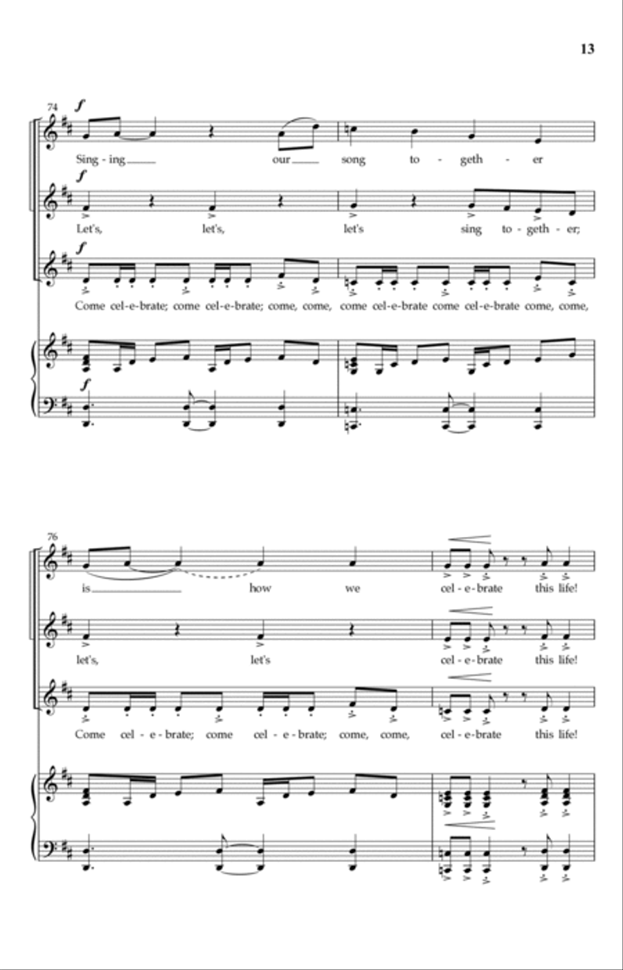 Celebrate This Life! 4-Part scores gallery preview page 11