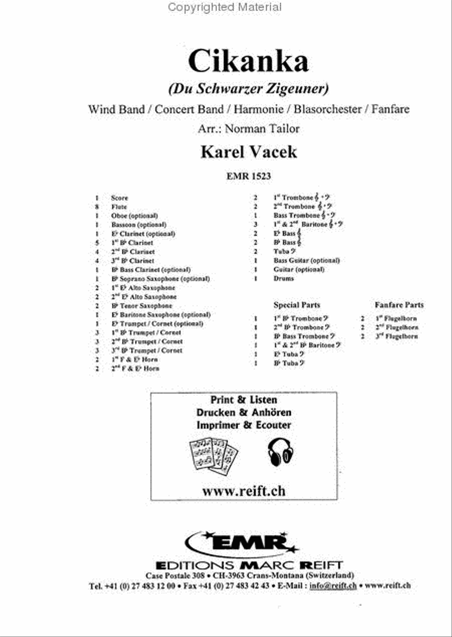 Cikanka Concert Band scores gallery preview page 2