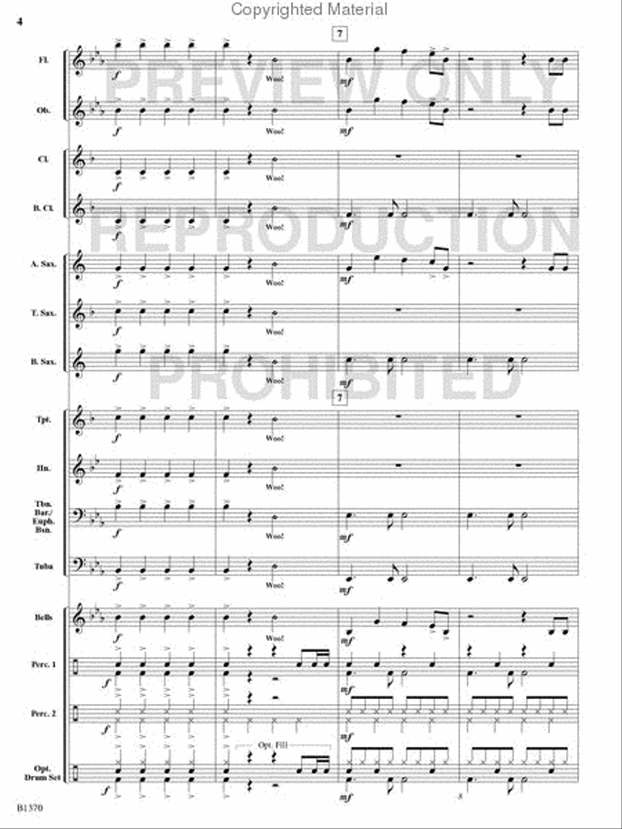 Jingle Bells Remixed Concert Band scores gallery preview page 3
