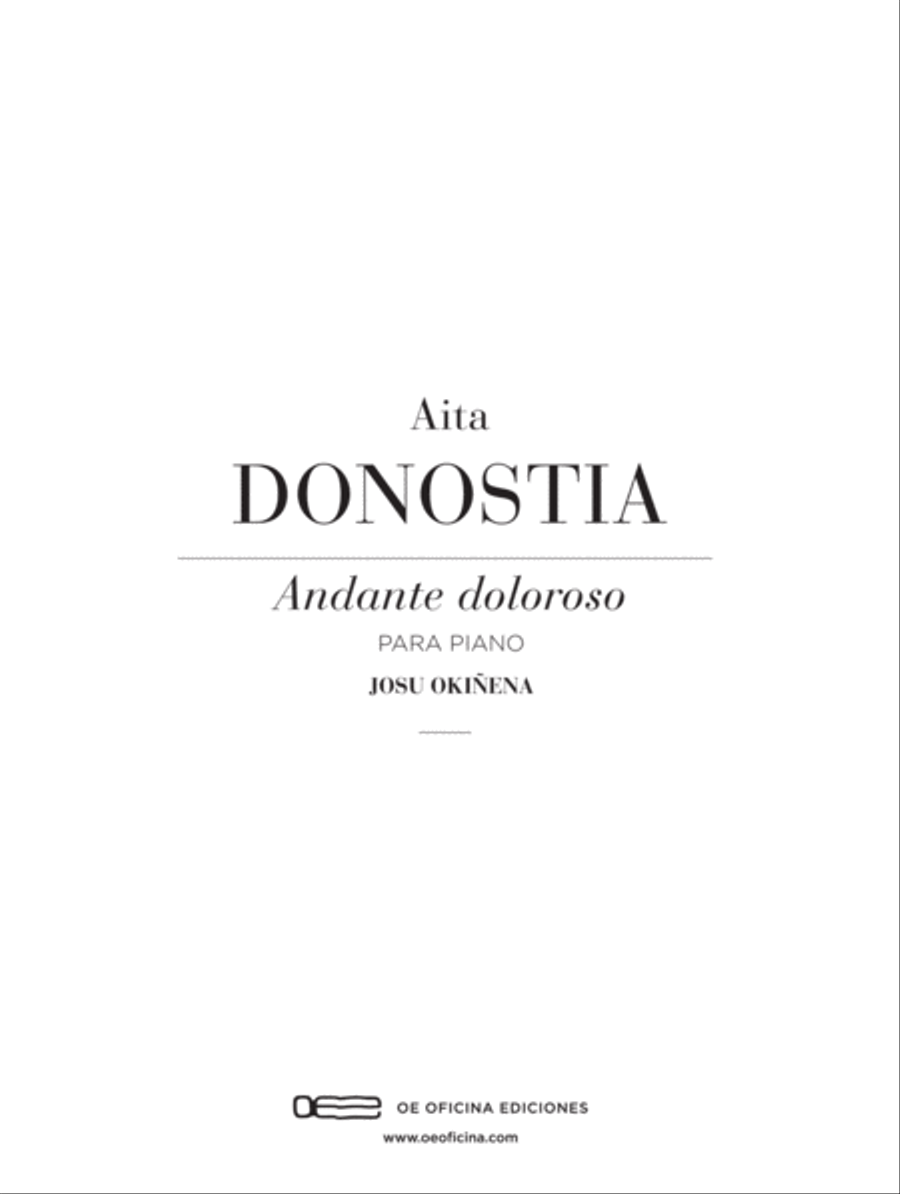Andante Doloroso Piano Solo scores gallery preview page 3