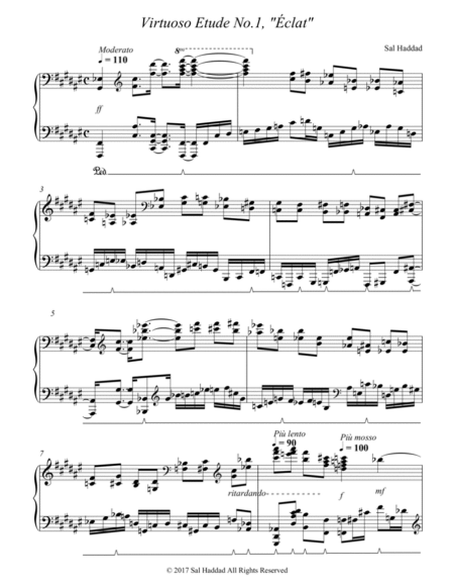 Virtuoso Etude No.1, "Éclat" Op.1 image number null