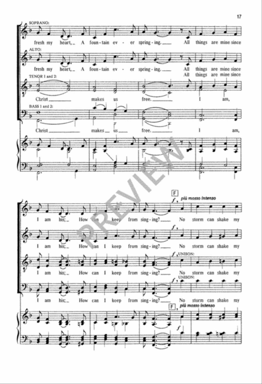 How Can I Keep from Singing Choir scores gallery preview page 18