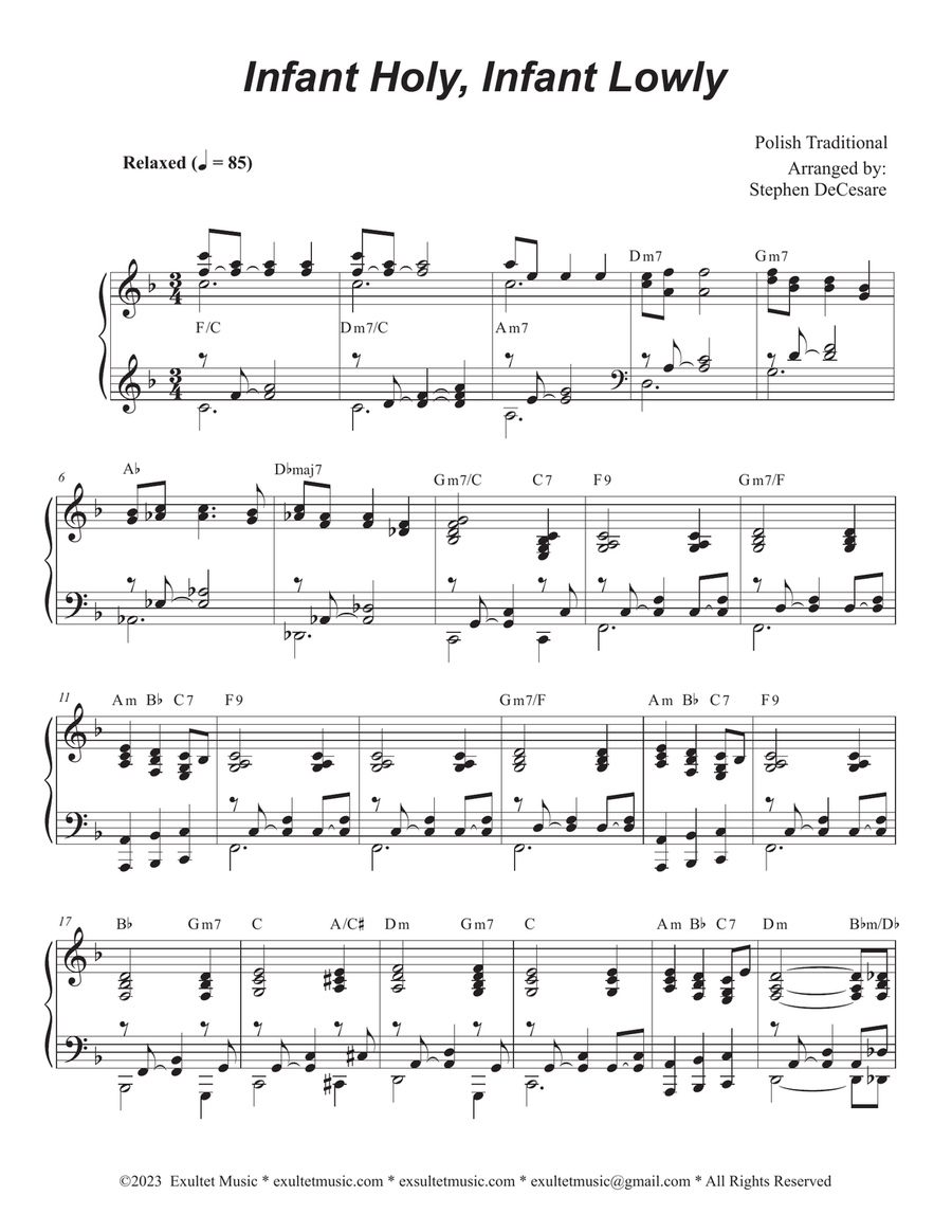 Infant Holy, Infant Lowly (Cello Duet) String Duet scores gallery preview page 4