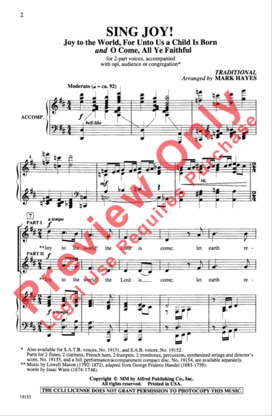 Sing Joy! 2-Part scores gallery preview page 2