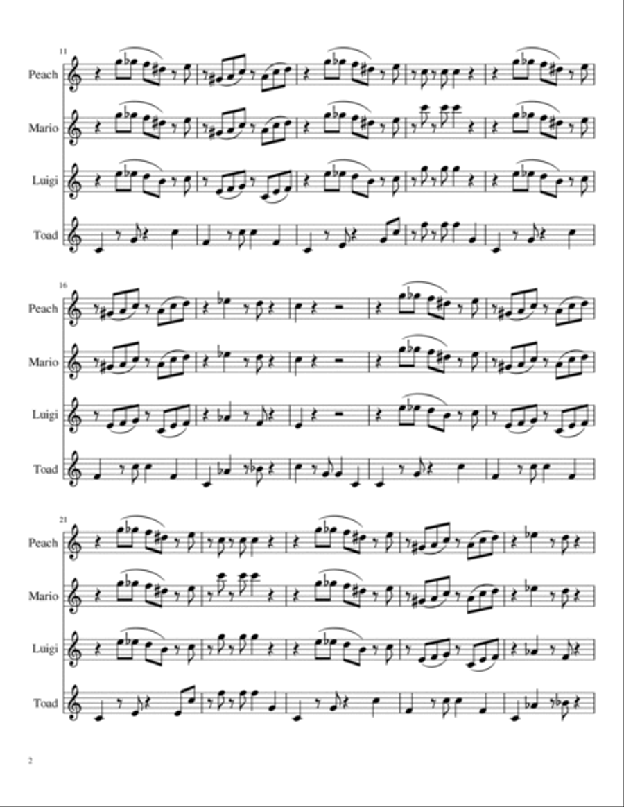 Super Mario 4 Maintheme/cues/endtheme Small Ensemble scores gallery preview page 2