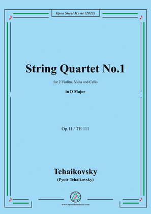 Book cover for Tchaikovsky-String Quartet No.1,in D Major,Op.11