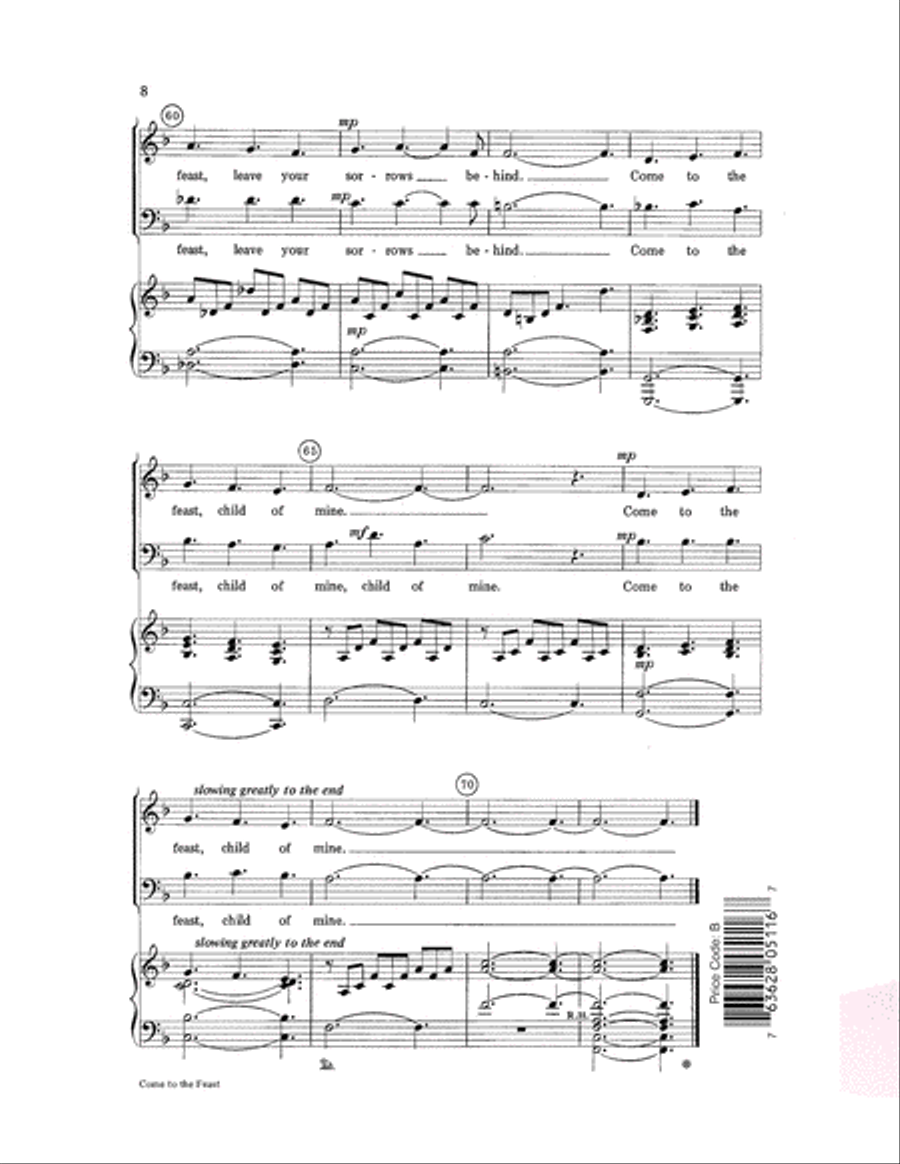 Come to the Feast Come to the Feast 2-Part scores gallery preview page 8