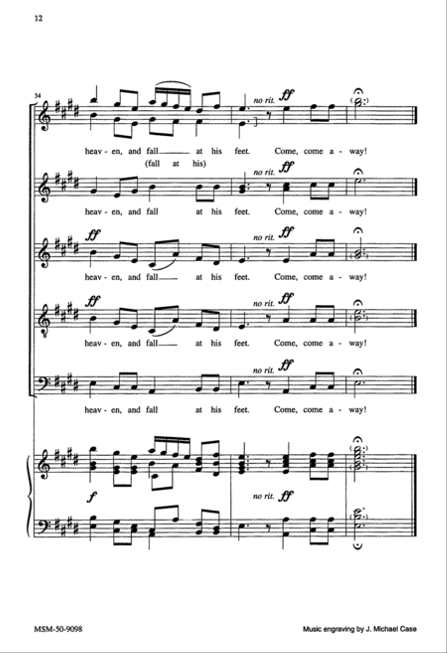 Come Away to the Skies SSATB scores gallery preview page 12