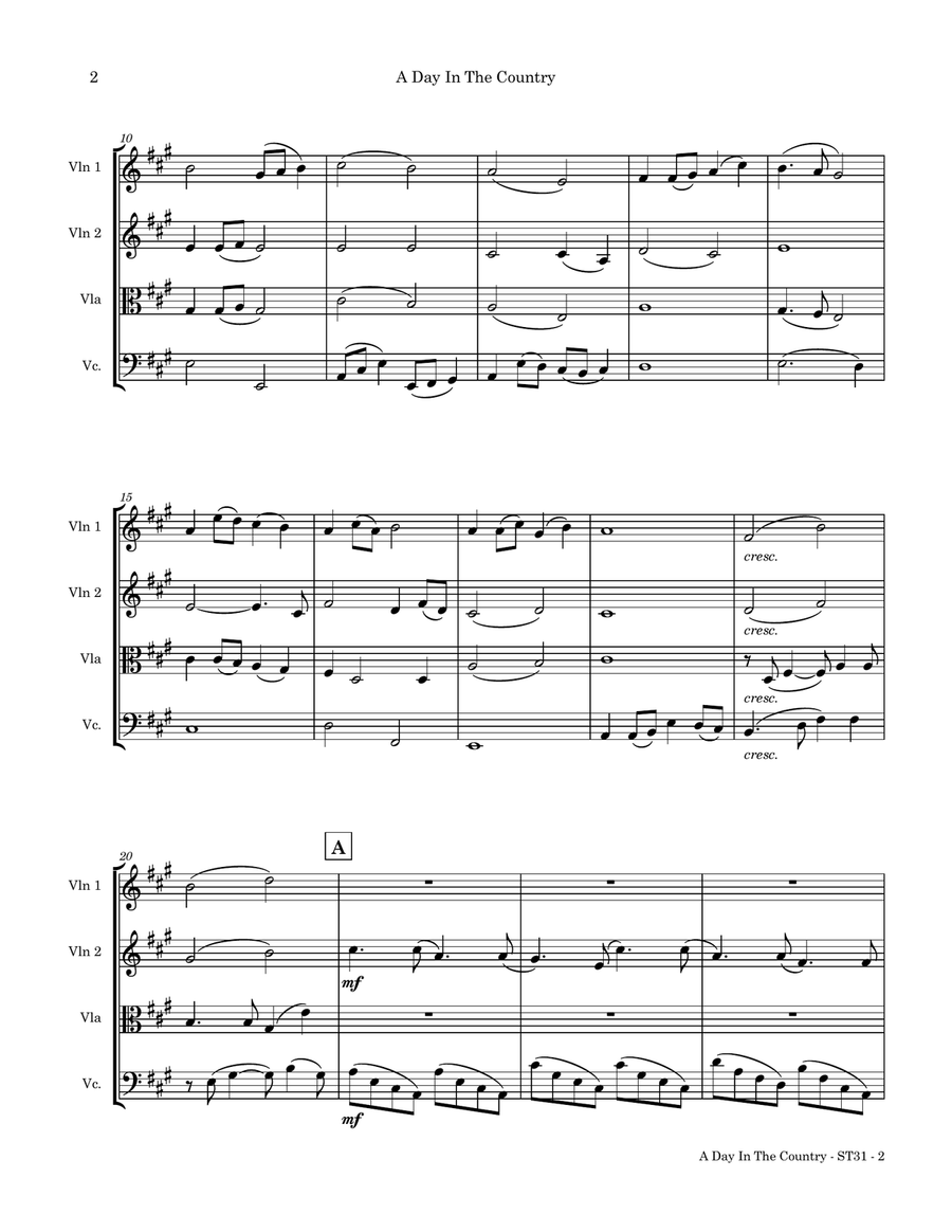 A Day In The Country A Day In The Country String Quartet scores gallery preview page 5