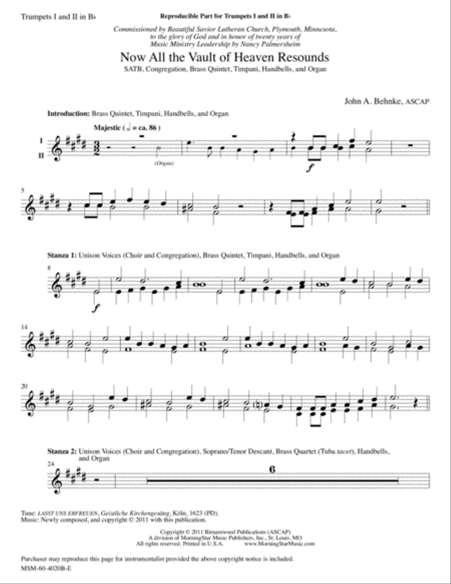 Now All the Vault of Heaven Resounds Choir scores gallery preview page 6
