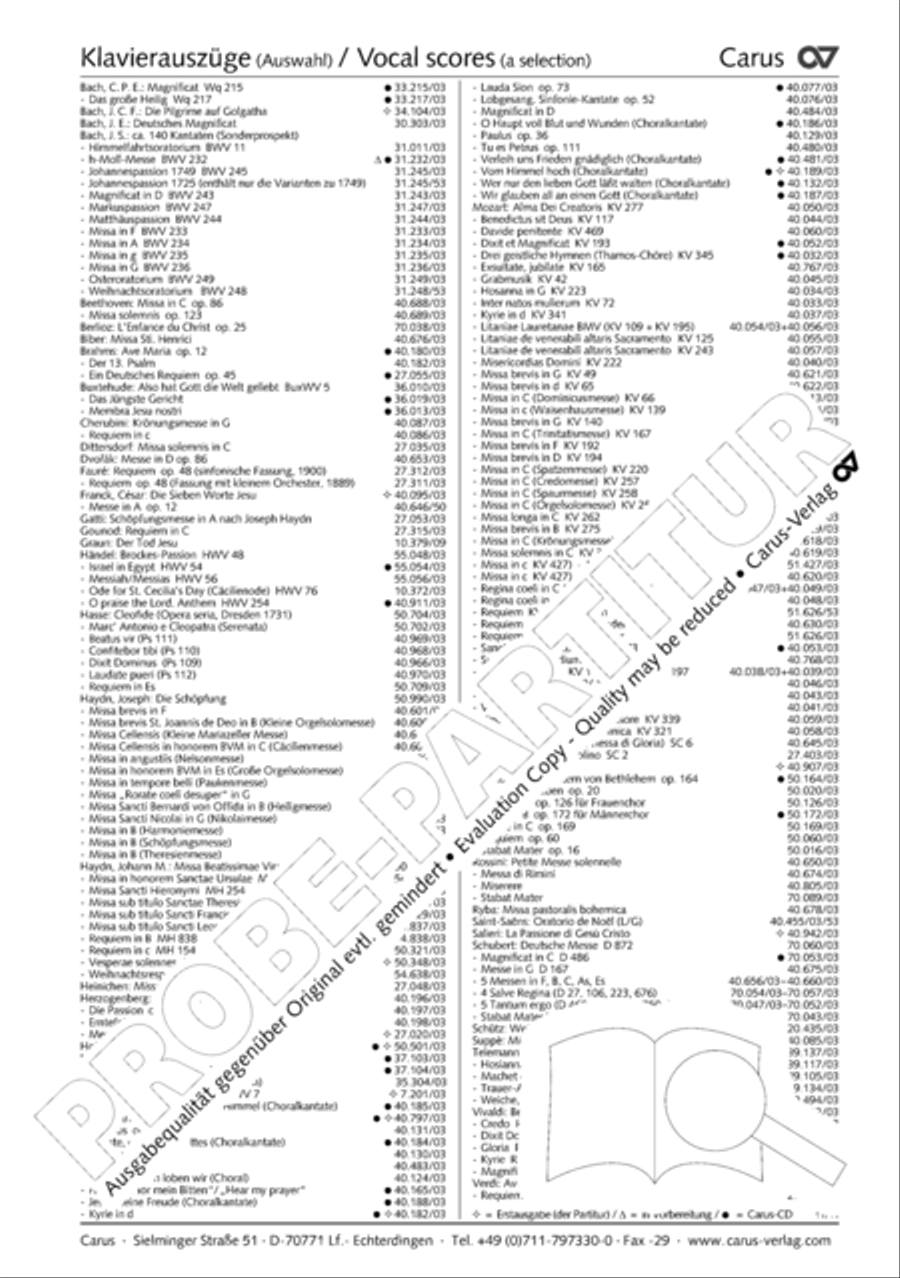 Through bitter tribulation we enter into God's kingdom (Wir mussen durch viel Trubsal in das Reich Gottes eingehen) 4-Part scores gallery preview page 49