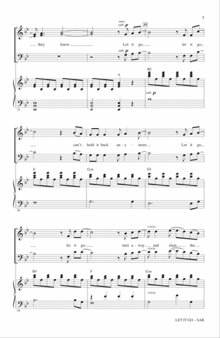 Let It Go 3-Part scores gallery preview page 4