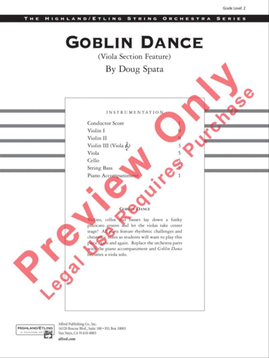 Goblin Dance Goblin Dance String Orchestra scores gallery preview page 2
