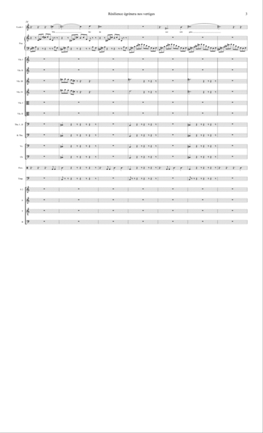 Résilience égrènera nos vertiges Piano, Vocal, Guitar scores gallery preview page 3