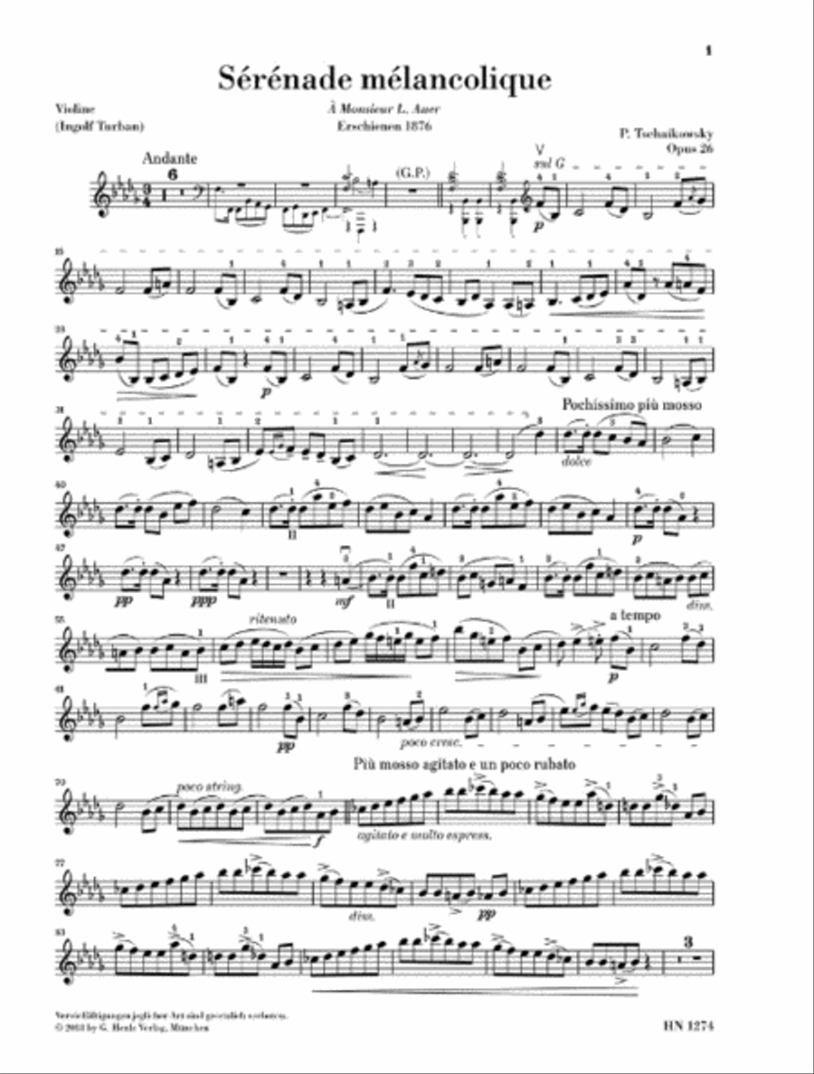 Sérénade Mélancolique, Op. 26 Violin Solo scores gallery preview page 6