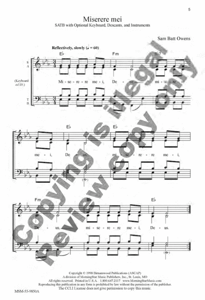 Songs for Contemplative Worship (Choral Score) image number null