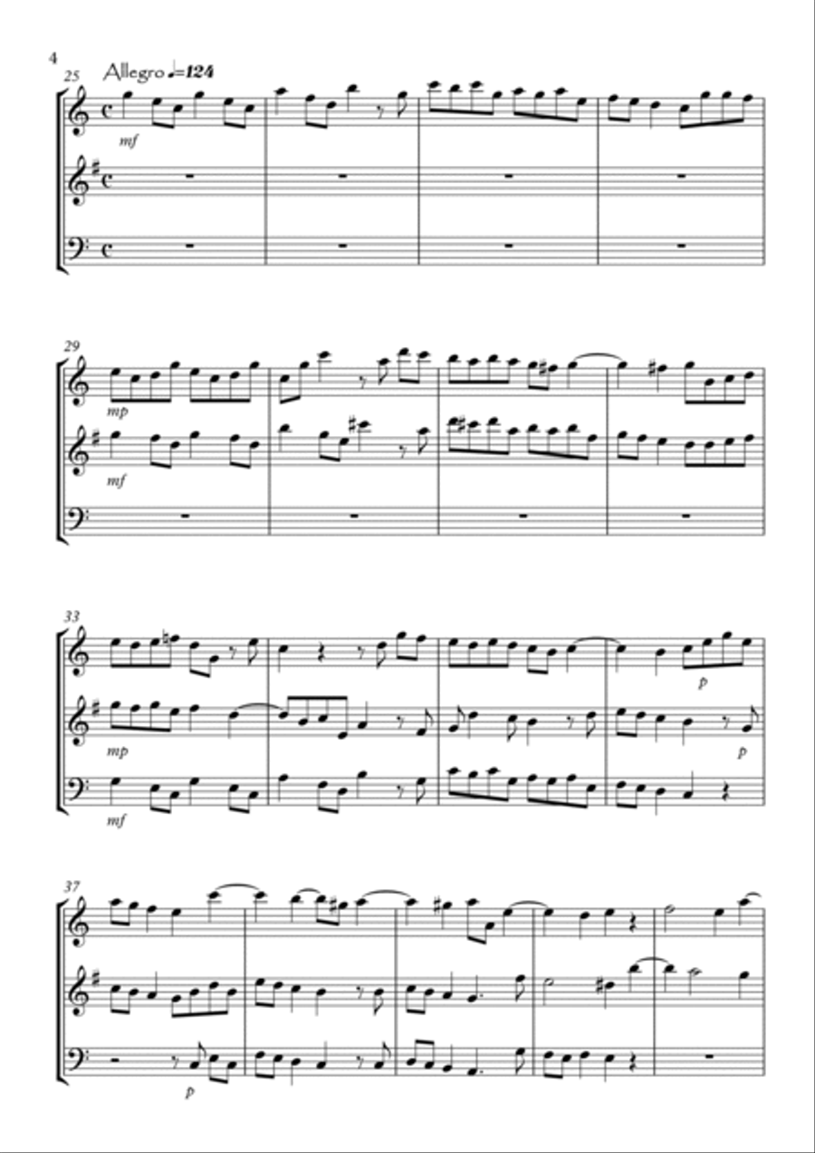 Trio Sonata No.3 Woodwind Trio scores gallery preview page 4