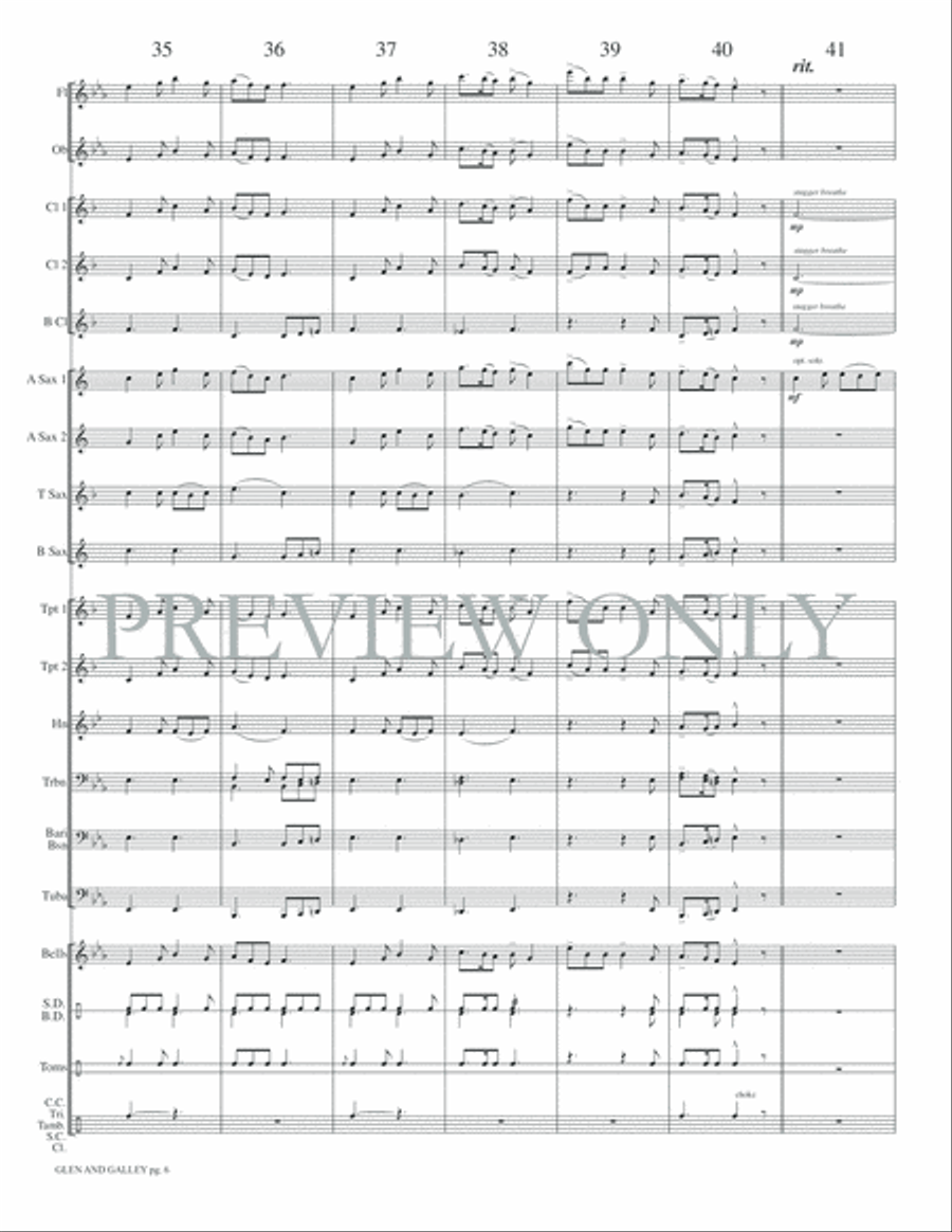 Glen and Galley Concert Band scores gallery preview page 9