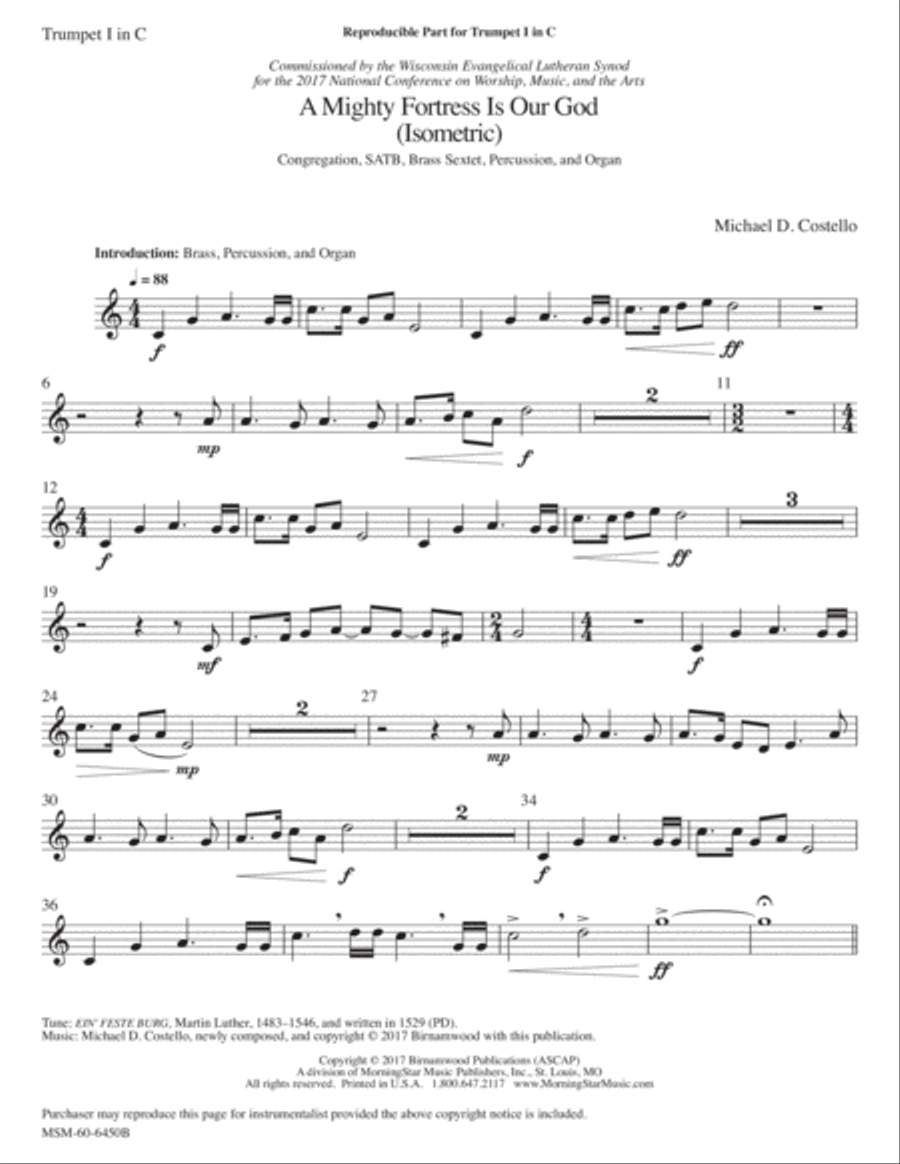 A Mighty Fortress is Our God (Isometric) Choir scores gallery preview page 4