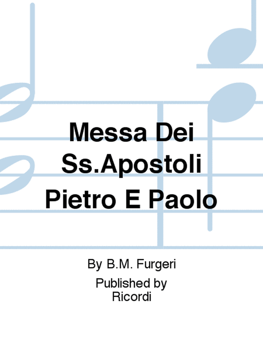 Messa Dei Ss.Apostoli Pietro E Paolo