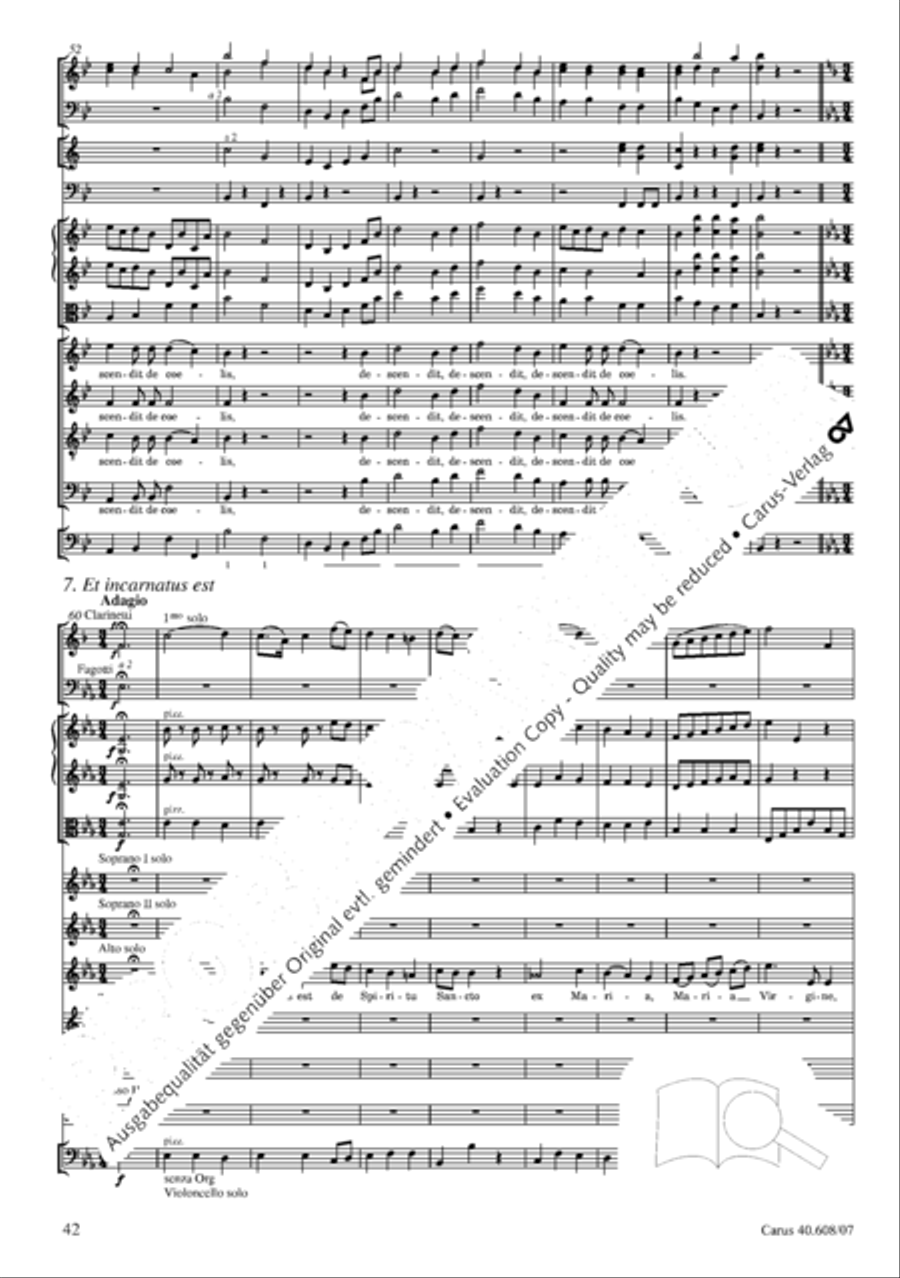 Missa Sancti Bernardi von Offida in B 4-Part scores gallery preview page 57