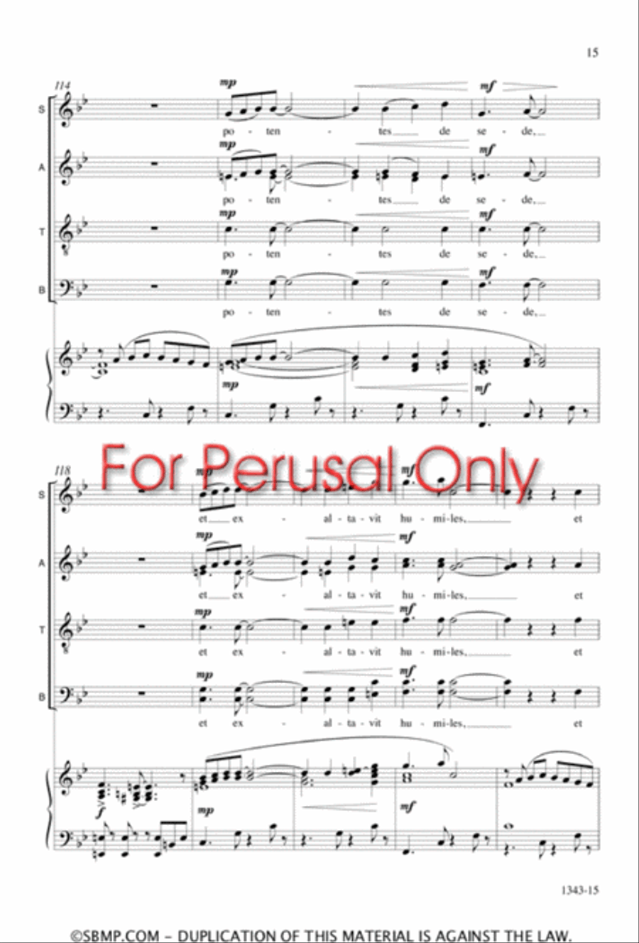 Fecit potentiam - SATB Octavo 4-Part scores gallery preview page 14