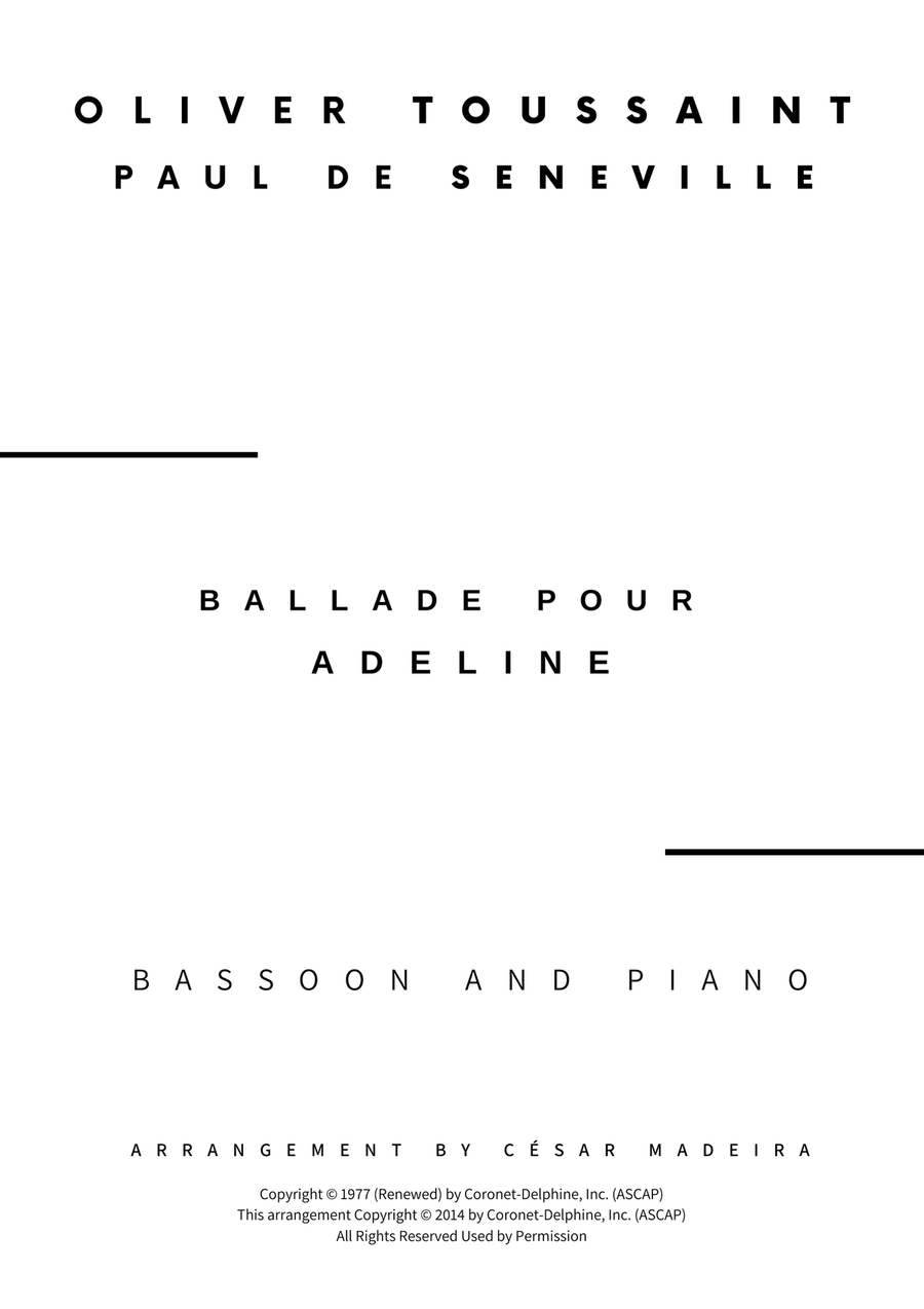 Ballade Pour Adeline Ballade Pour Adeline Bassoon scores gallery preview page 2
