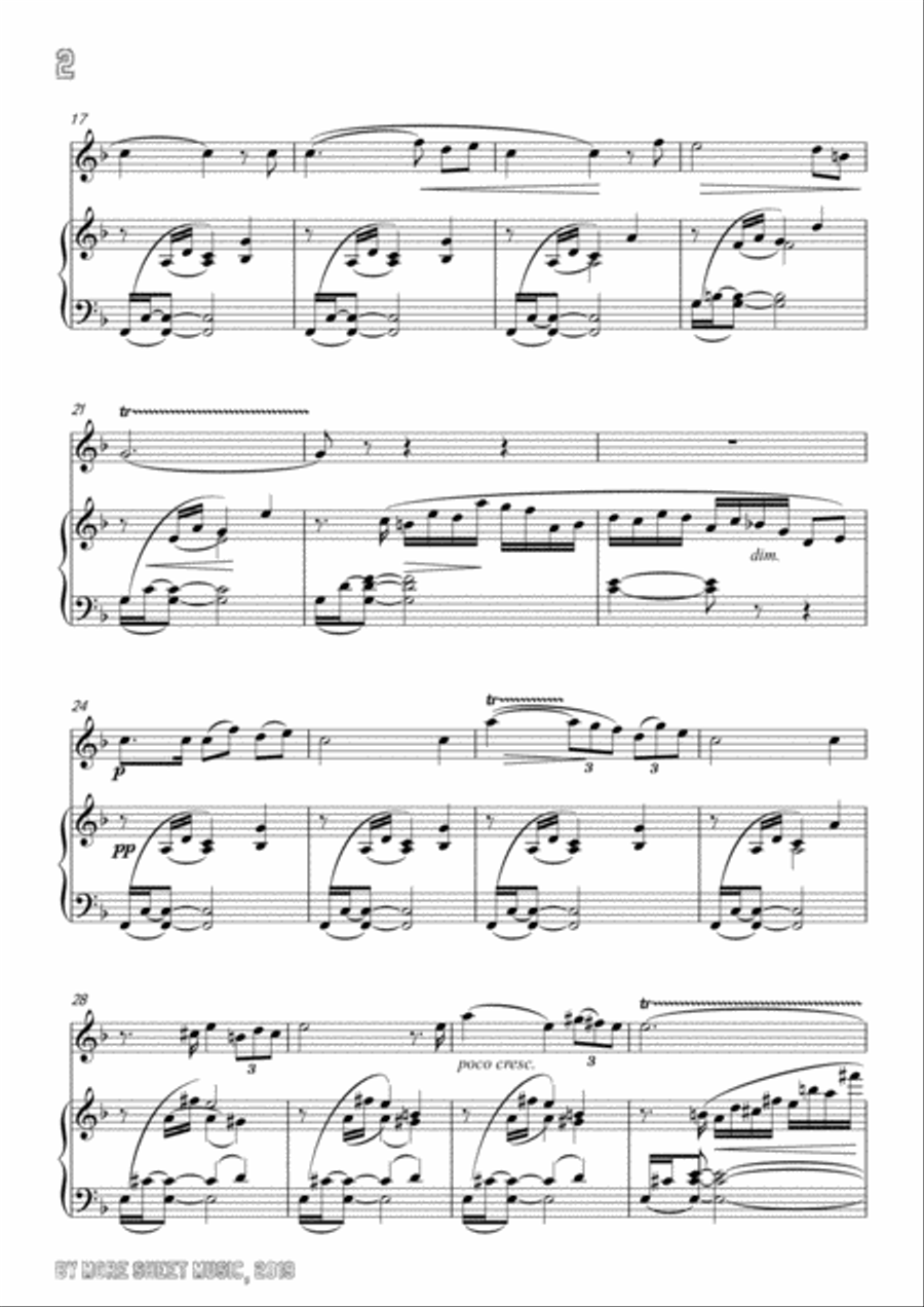 Thomas-Le soir, for Violin and Piano Violin Solo scores gallery preview page 4