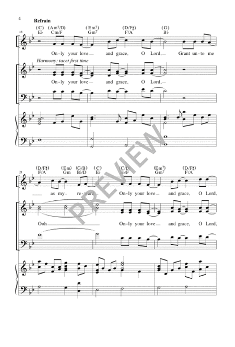Only Your Love 4-Part scores gallery preview page 5