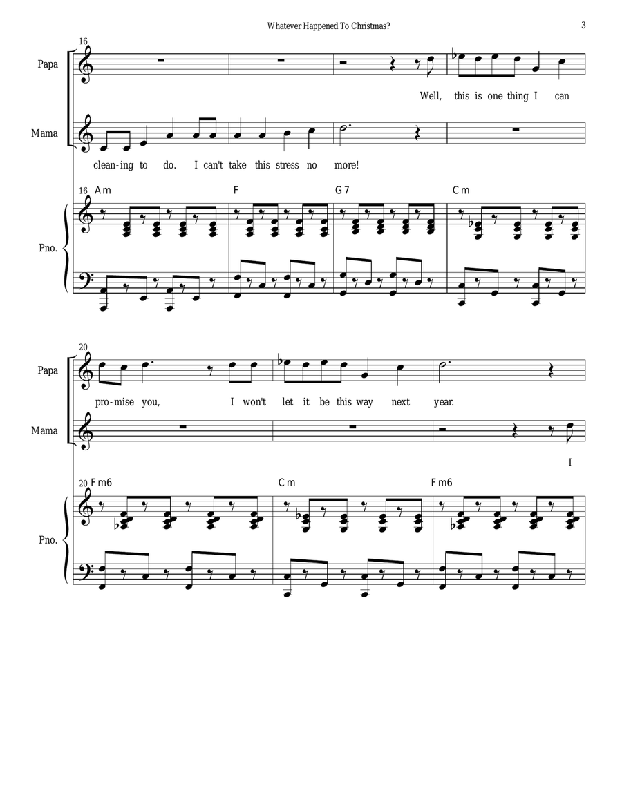 Whatever Happened To Christmas? Piano scores gallery preview page 3