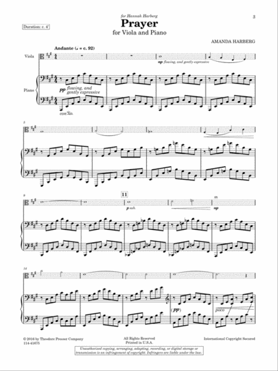 Prayer Chamber Music scores gallery preview page 2