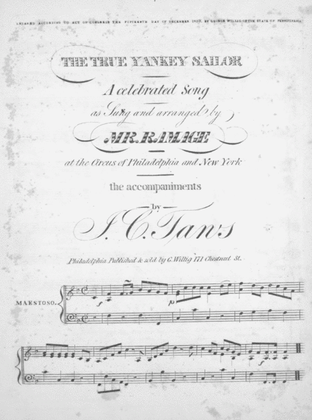 The True Yankey Sailor. A Celebrated Song