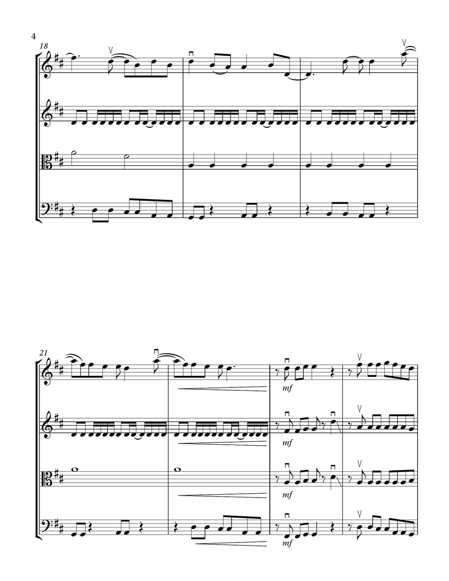 Shut Up And Dance String Quartet scores gallery preview page 4