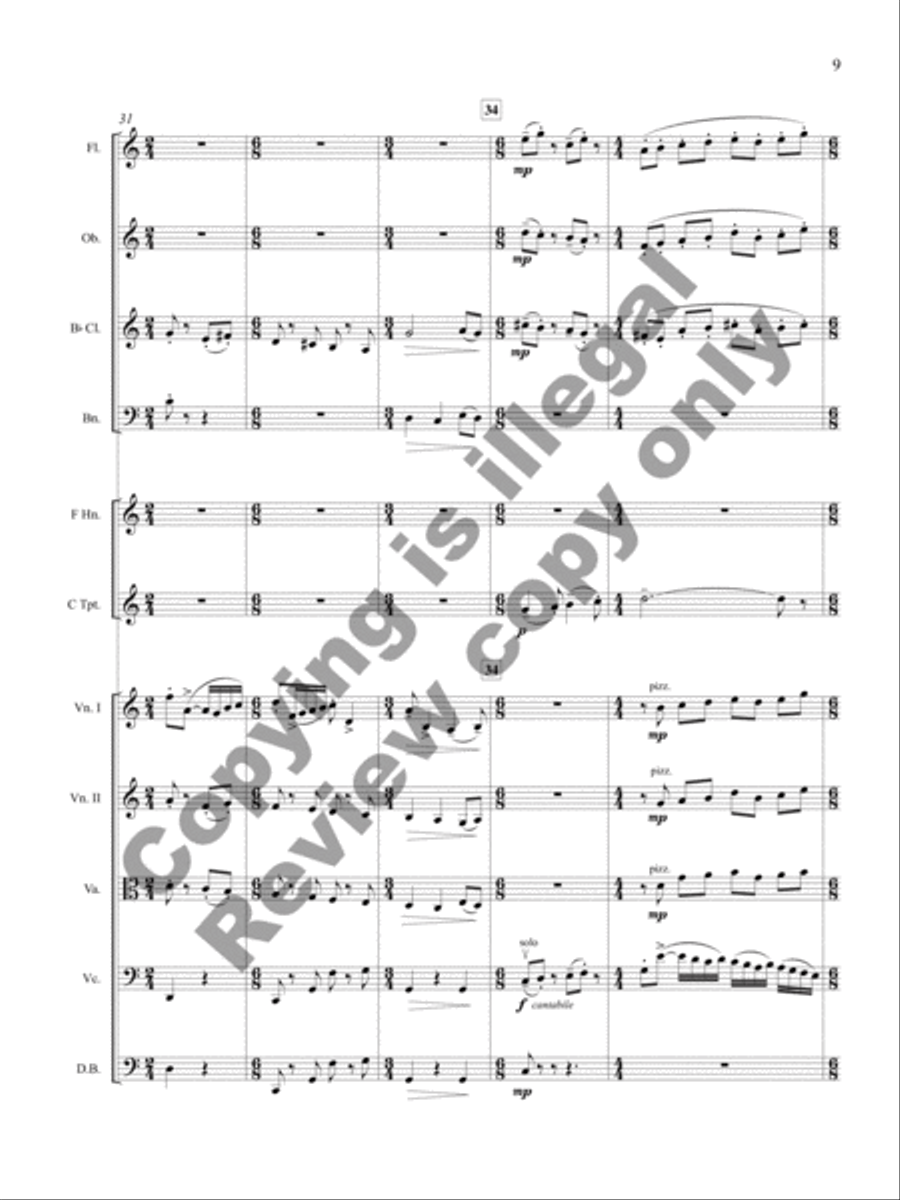 Sinfonietta for Eleven Instruments (Full Performance Set) Oboe scores gallery preview page 11