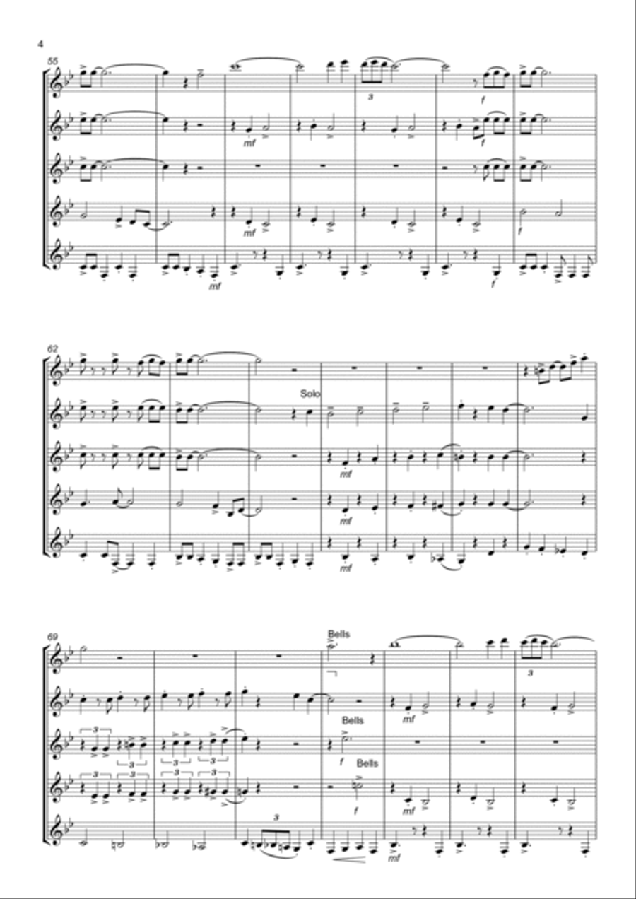 The Continental for Clarinet Quintet Clarinet Quintet scores gallery preview page 4